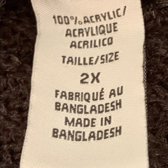 Dark Grey Cowl neck sweater (sz 2X) - Picture 8 of 8